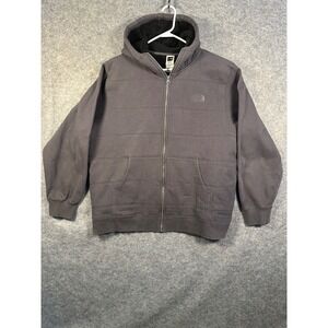 The North Face Mens Charcoal Grey Sherpa Lined Full Zip Hoodie XXL A16E TB3H